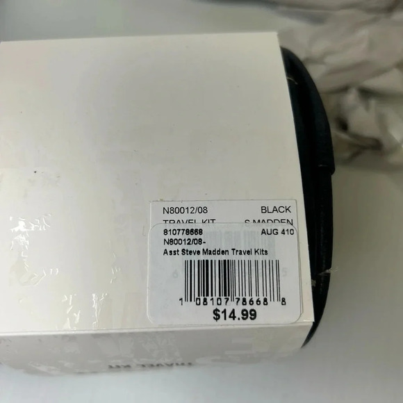 ♠️”Steve Madden” NWT Men’s Travel/Shaving Kit Black w/ Zip Closure & Pocket - Picture 5 of 13